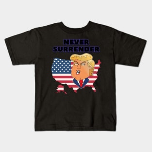 donald trump Mugshot 2024 never surrender Kids T-Shirt